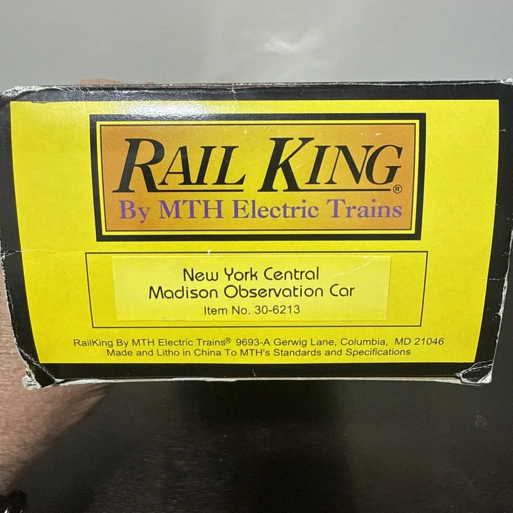 Rail King MTH O Gauge 30-6213 New York Central Madison Observation Car Buffalo